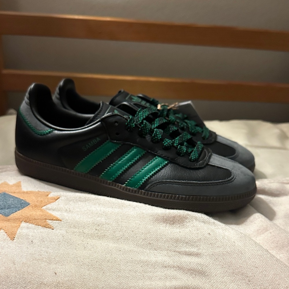 Adidas Samba Black and Green women’s  Sneakers
NWOT